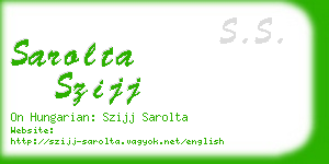 sarolta szijj business card